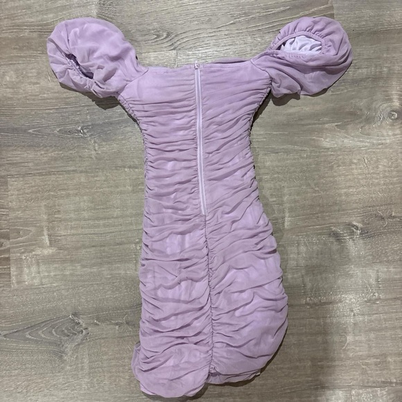 Windsor Lilac Off-Shoulder Mini Dress - Picture 3 of 3
